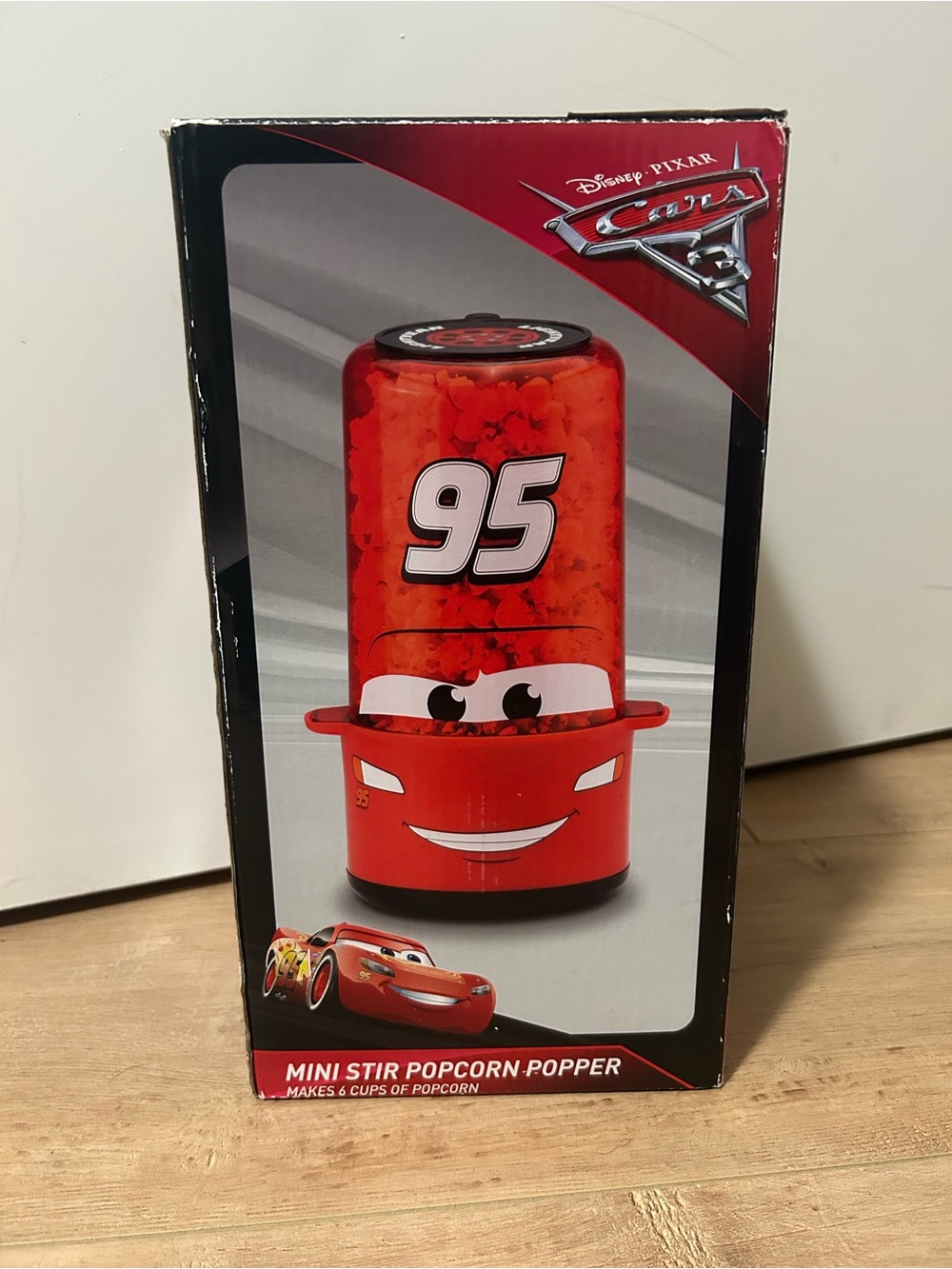 Disney Cars Lightning McQueen Red Mini Stir Popcorn Popper